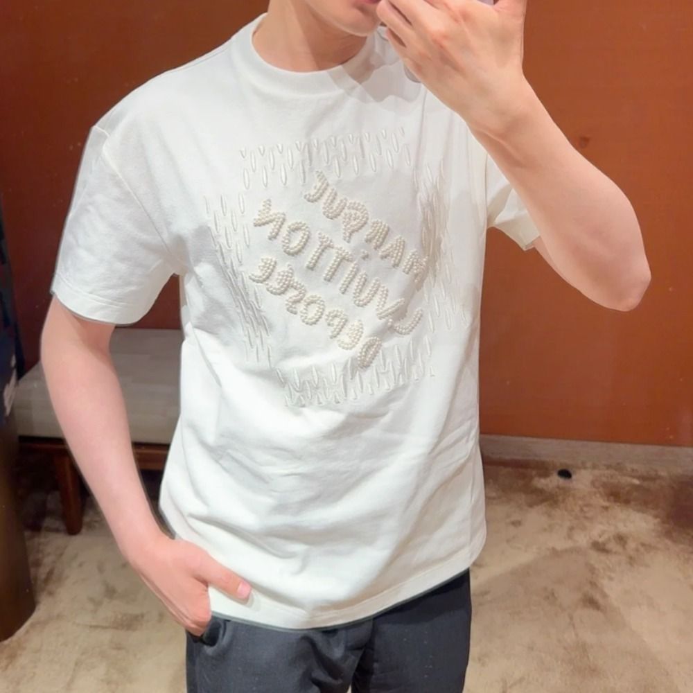 パールの刺繍が素敵♪】ルイヴィトン シグネチャーTシャツ (Louis