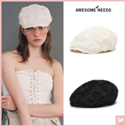 アヒョン着用[AWESOME NEEDS] CLASSIC HUNTING CAP ROSE (AWESOME