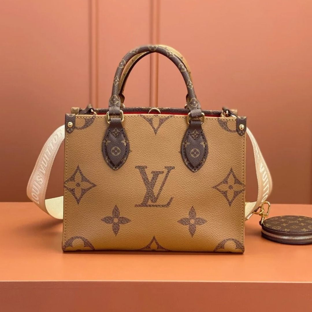 表と裏のバイカラー◇ポーチ付き】ルイヴィトン オンザゴーPM (Louis