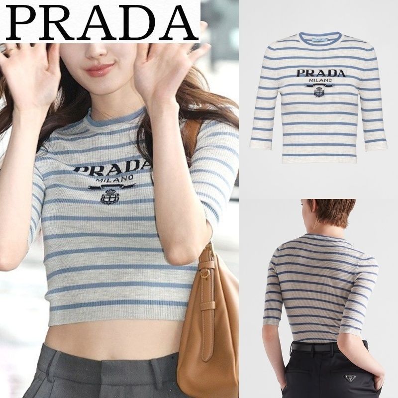 PRADA】SANA着用スーパーファインウール クルーネックセーター (PRADA