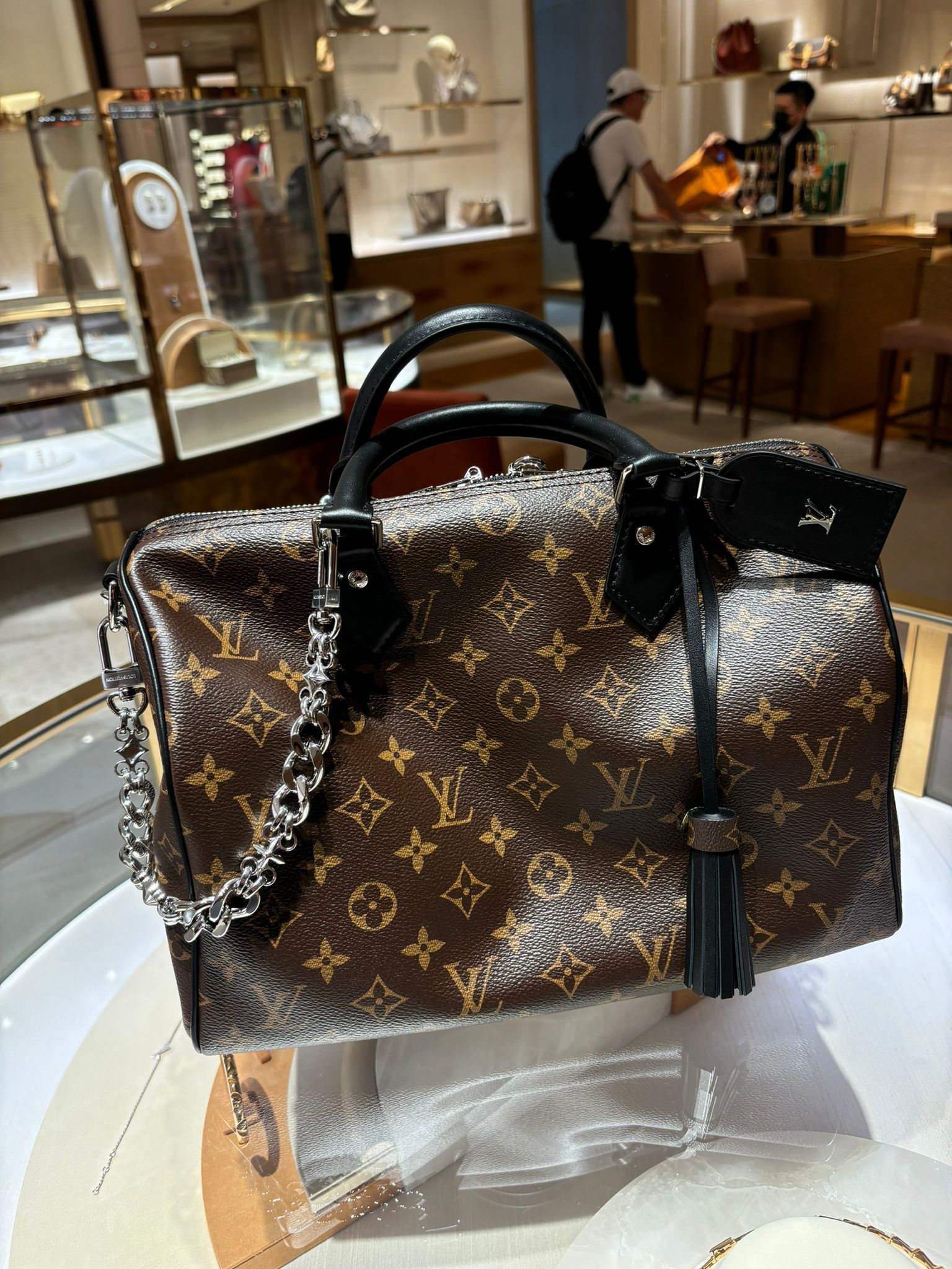Louis Vuitton スピーディ 30 ソフトダーク ハンドバッグ (Louis