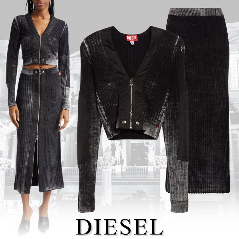 セットアップ】DIESEL ディーゼル カーディガン&スカート (DIESEL