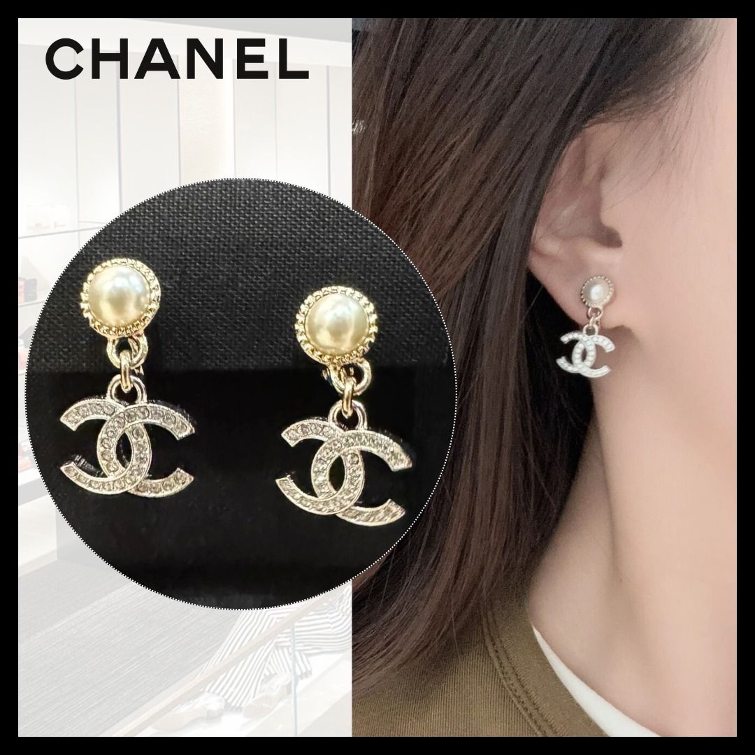 エレガントに輝いて顔周り華やかに♪】CHANEL パールピアス (CHANEL
