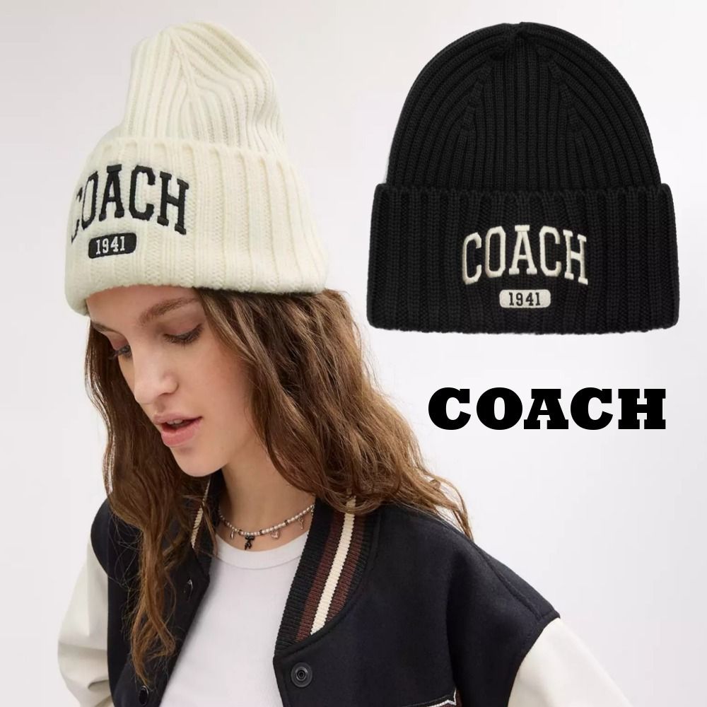COACH☆コーチ 1941 エンブロイダード ニット ビーニー (Coach/ニット