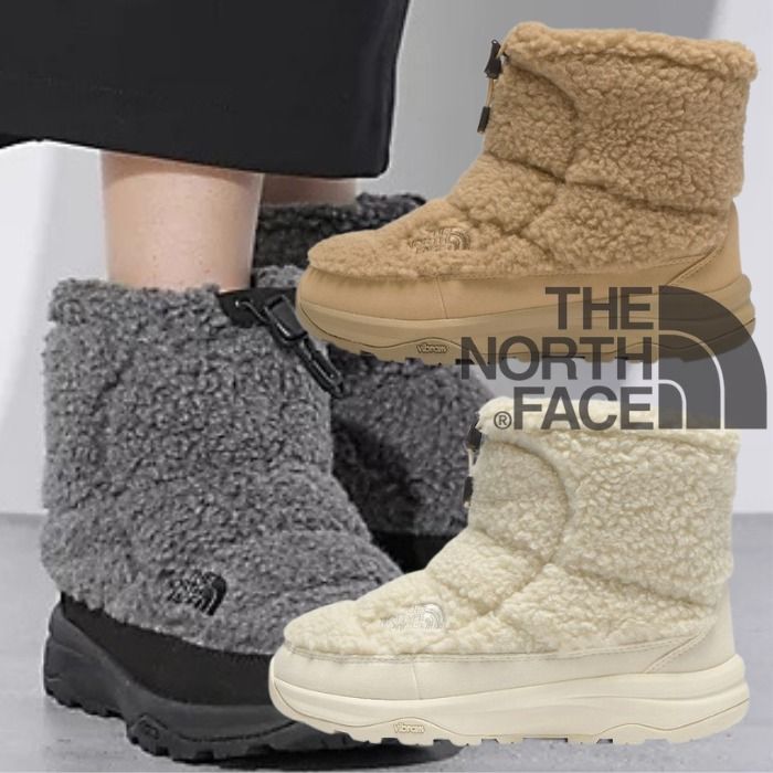 早い者勝ち TNF ヌプシ ブーティ ショート フリース レディース (THE