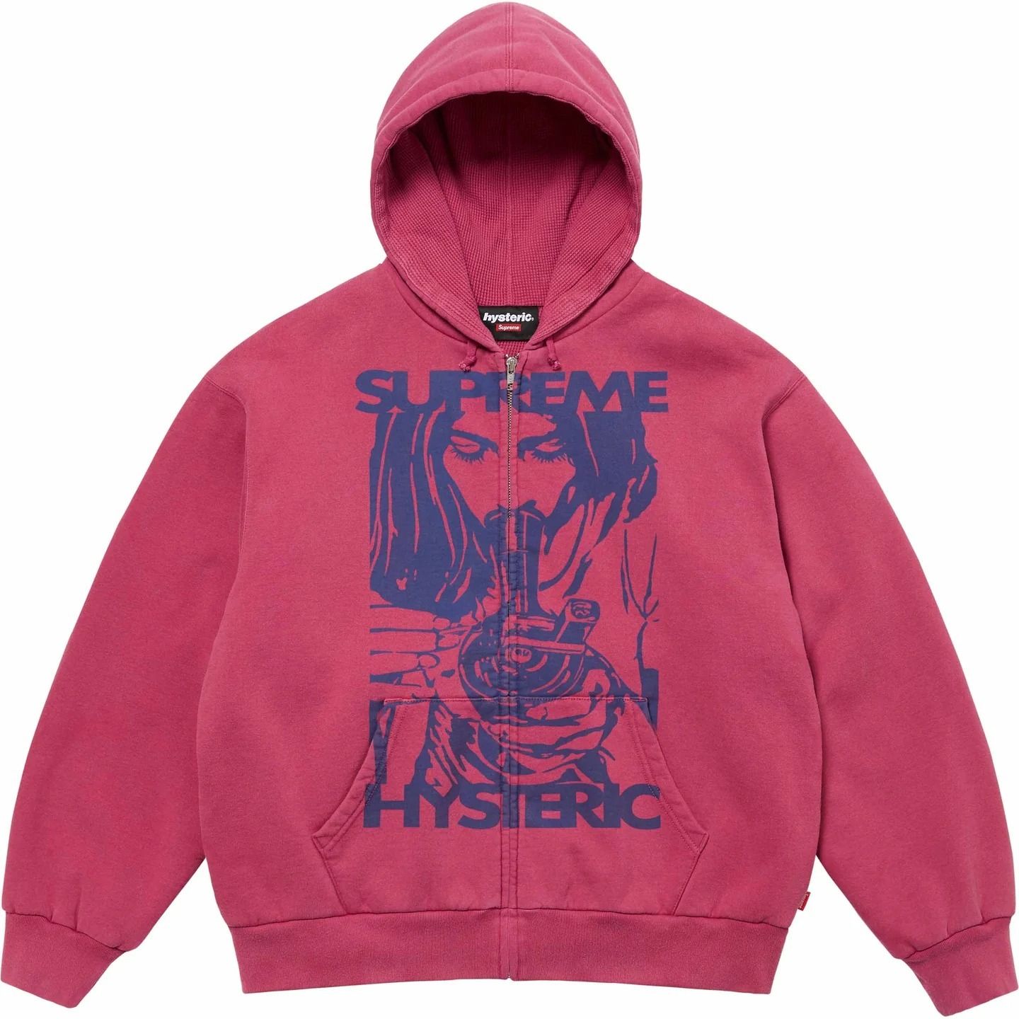 SUPREME x Hysteric Glamour】Thermal Lined Zip Up Hoodie 赤