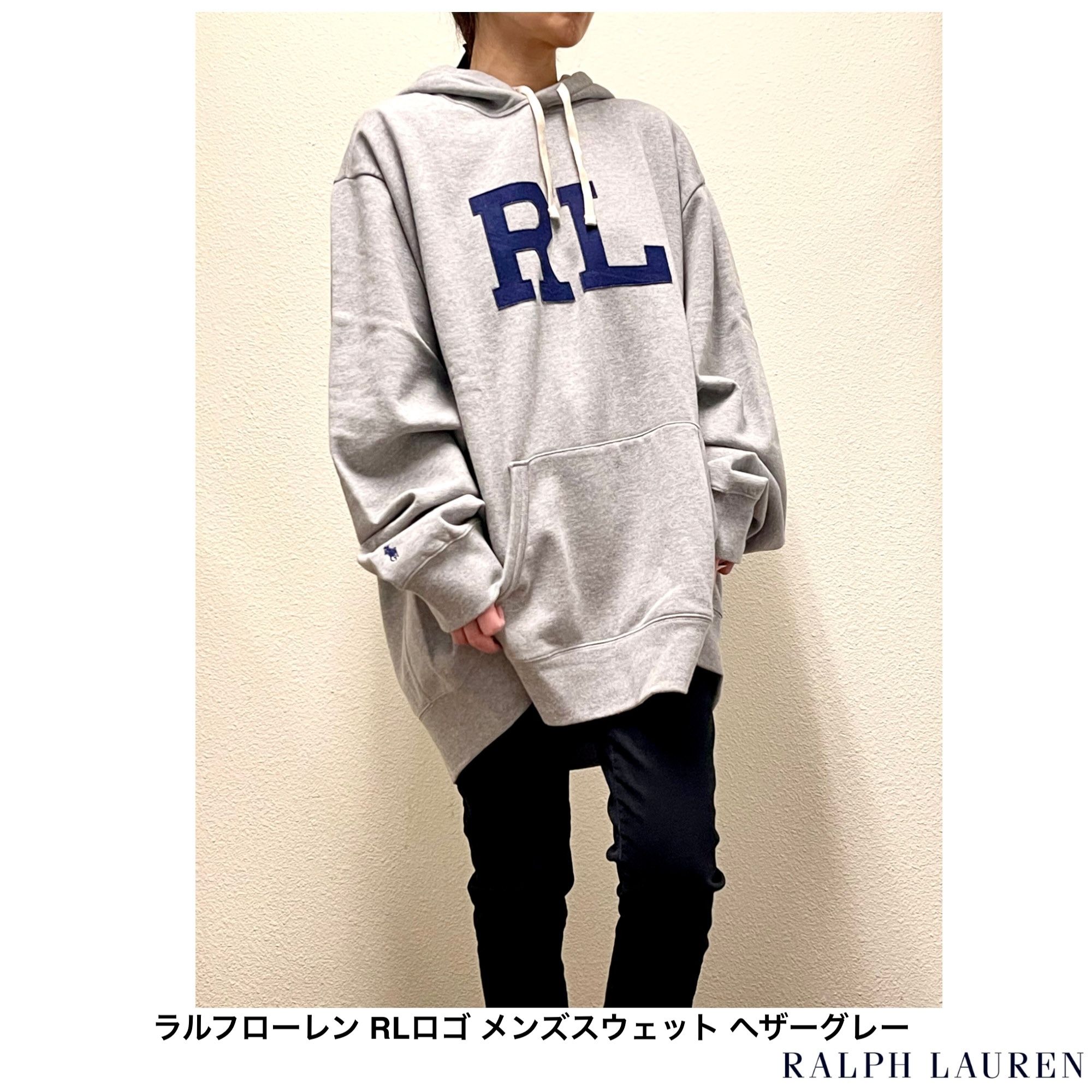 RALPH LAUREN] RLロゴ メンズモデル ヘザーグレースウェット (POLO