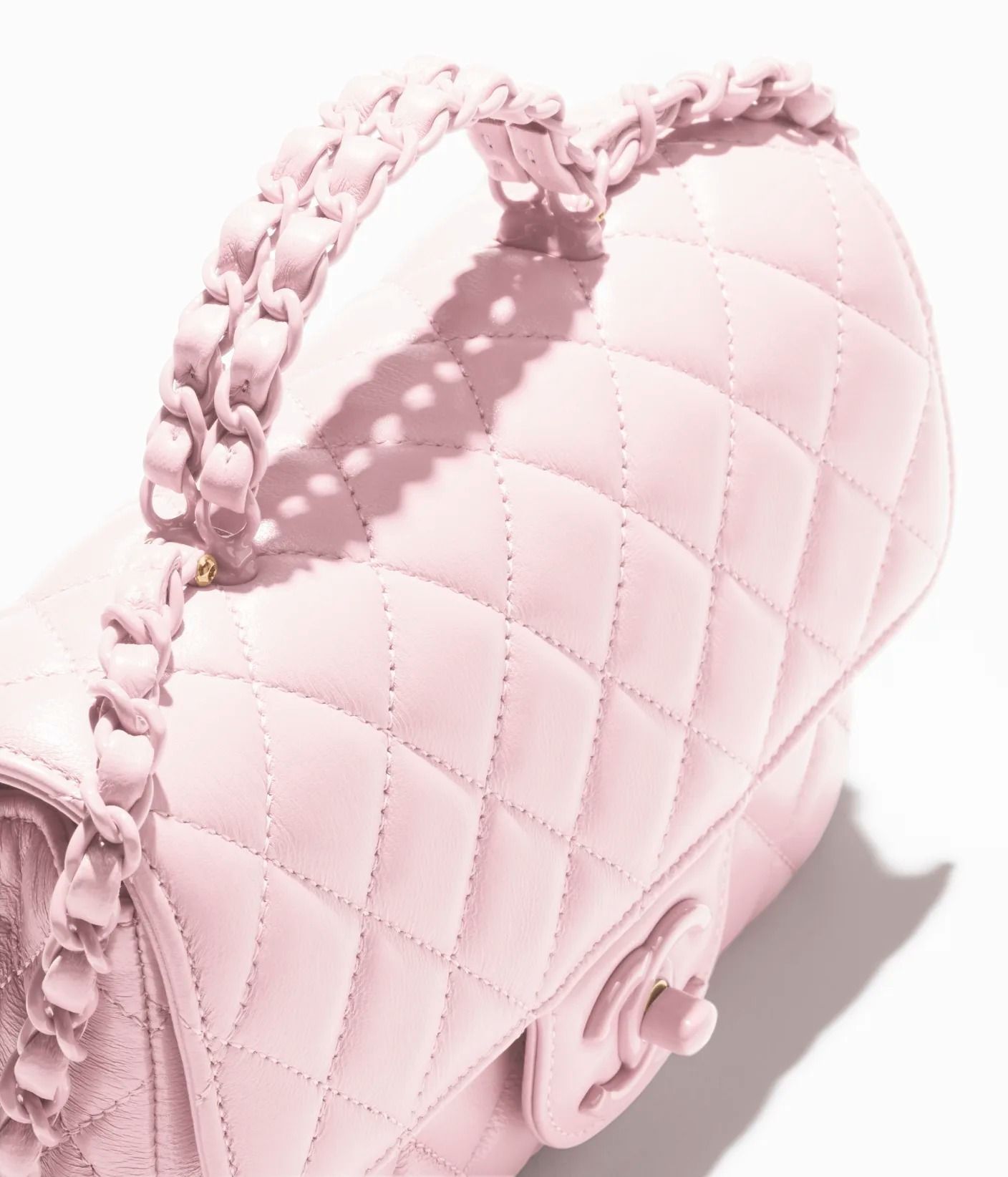 大人気ピンクカラー♪CHANEL トップハンドル ミニフラップバッグ