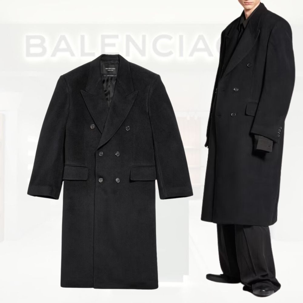 送料込+BALENCIAGA+レギュラーフィット コート (BALENCIAGA/コート