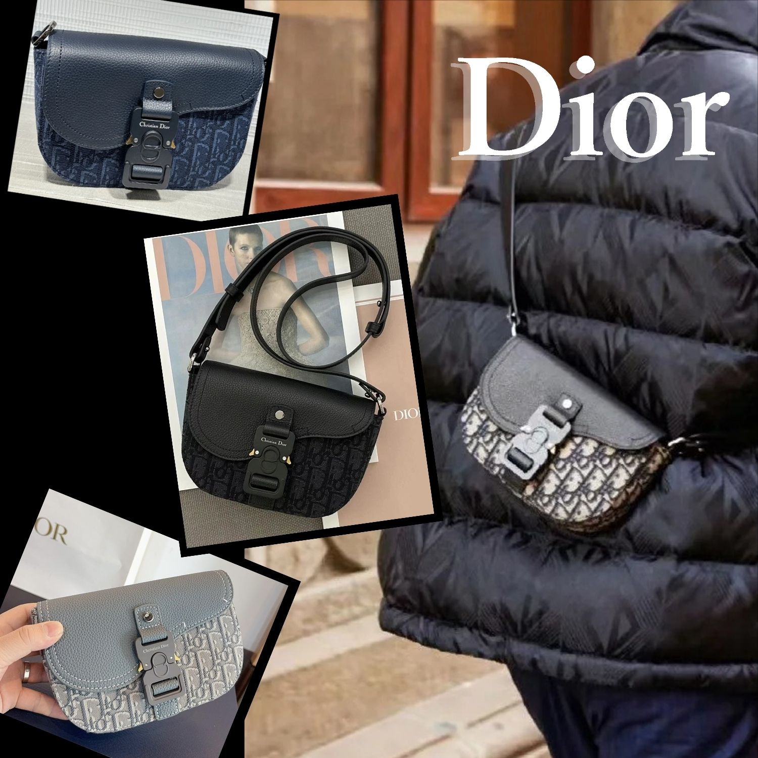 人気☆【 Dior 】Saddleミニ メッセンジャーバッグ フラップ付 (Dior