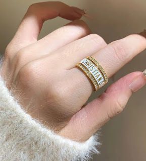 3連リング【Dior】ディオール Code リングセット (Dior/指輪・リング