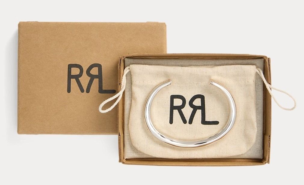 US発）RRL ハンマー仕上げスターリングシルバーカフ (RRL/バングル