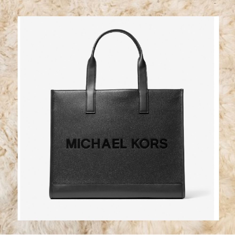 ☆Michael Kors☆即日発送COOPERロゴエンボスぺブルレザートート