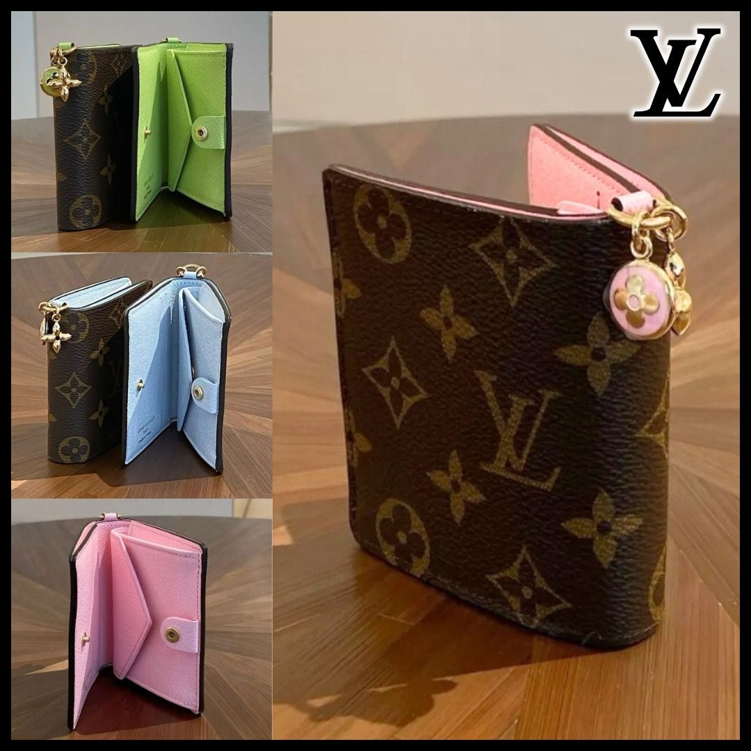 定番モノグラム♪】ルイヴィトン 折りたたみ財布 LV チャーム (Louis