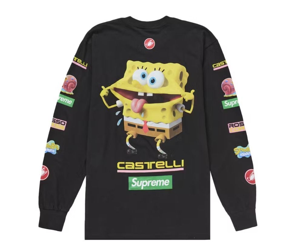 ☆Supreme☆スポンジボブ／カステリ レーシング ロンT (Supreme/T
