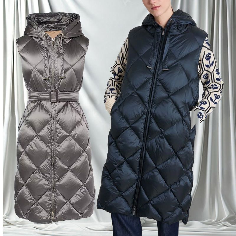 Max Mara THE CUBEアウトレット「TREGIL」ロングダウンベスト (Max