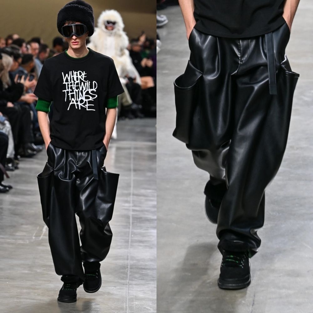 SACAI 25AW レザーパンツ Faux Leather Pants サカイ (sacai/パンツ