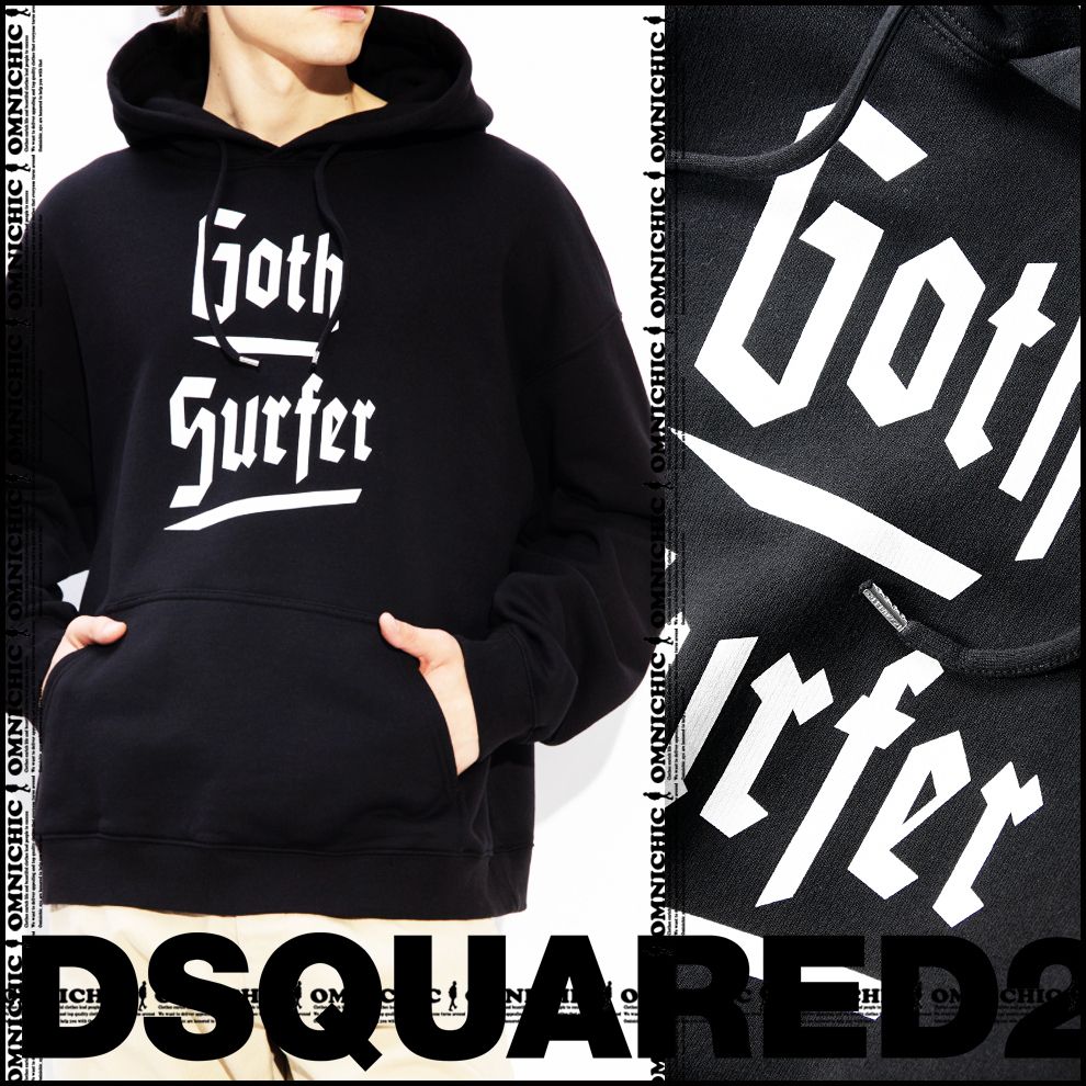 DSQUARED2ディースクエアードGOTH SURFERロゴスウェットパーカー (D