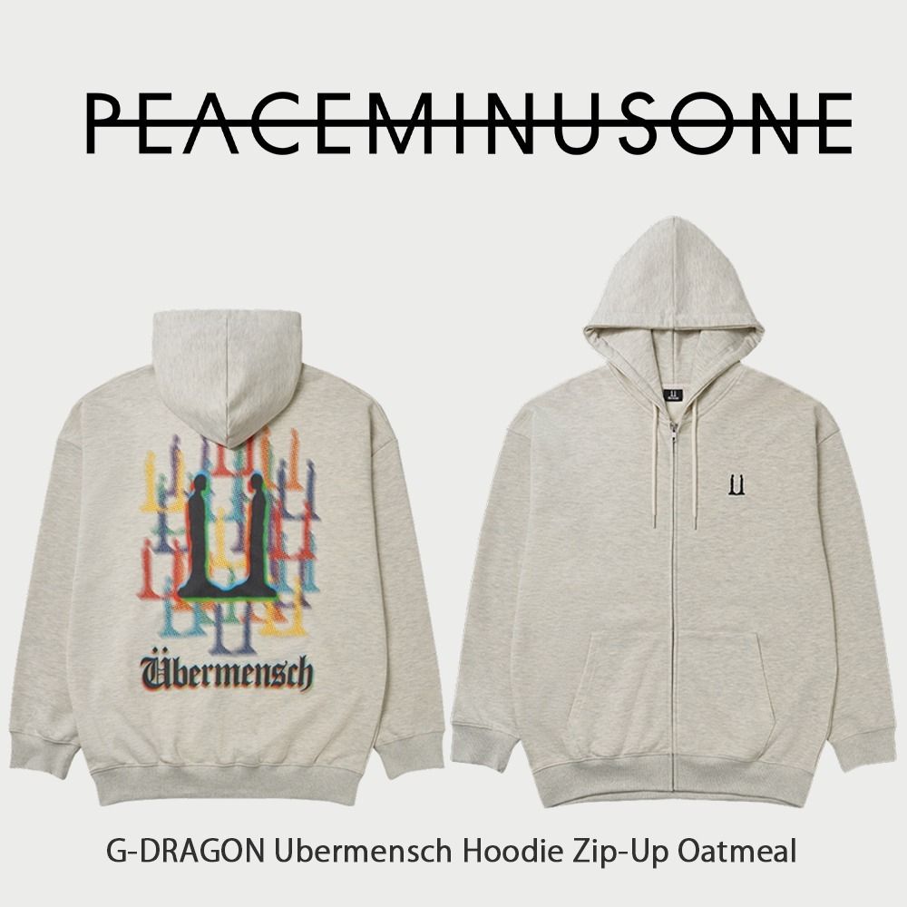 G-DRAGON Ubermensch Hoodie Zip-Up Oatmeal ☆人気 (peaceminusone