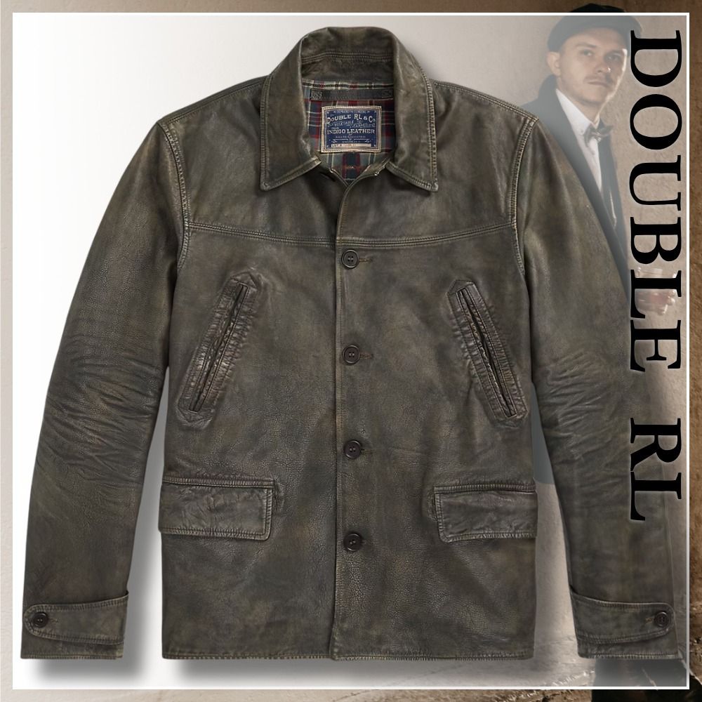 上質レザーで大人の風格を【RRL】レザー カーコート ジャケット (RRL