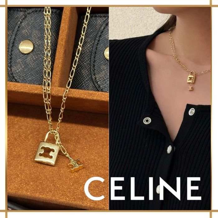 BTSテテ愛用♪/完売必至】CELINE トリオンフ ロックネックレス (CELINE