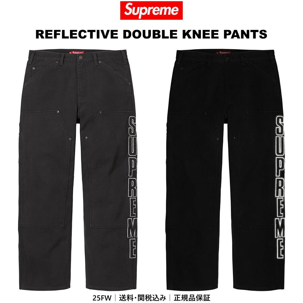 SUPREME】Reflective Double Knee Pants Black - 25FW (Supreme/デニム