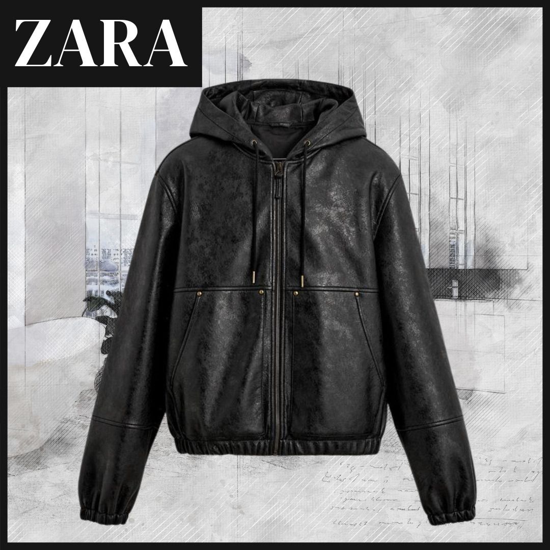 ZARA XS フェイクレザーショートジャケット ZARA XS フェイクレザー
