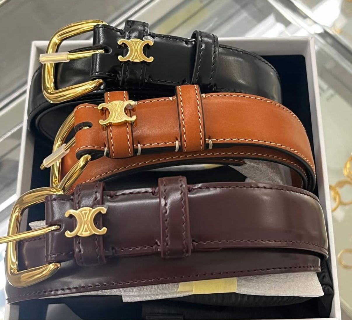 CELINE】トリオンフメタル ヴィヴィエンヌ ベルト 25MM (CELINE/ベルト