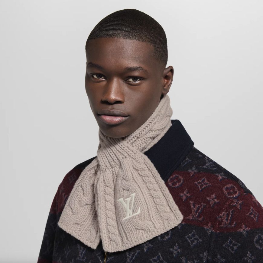 オシャレ【Louis Vuitton】オンリー LV ミニケーブル マフラー (Louis