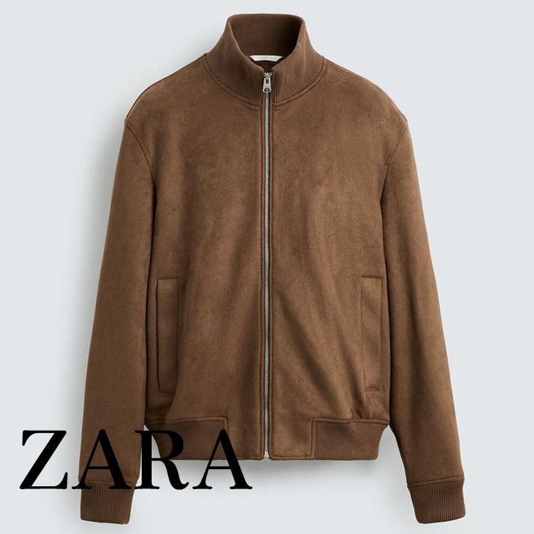 ZARA】フェイクスエード レギュラーフィット ジャケット (ZARA/レザー