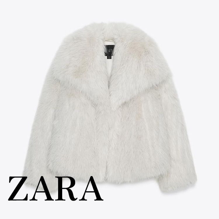 ZARA】フェイクファー ジャケット ZW COLLECTION 4360/240/712 (ZARA