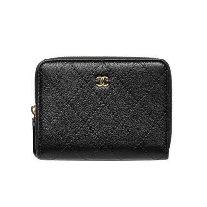 CHANEL】ジップ コインパース ミニウォレット 財布 お札も入る (CHANEL