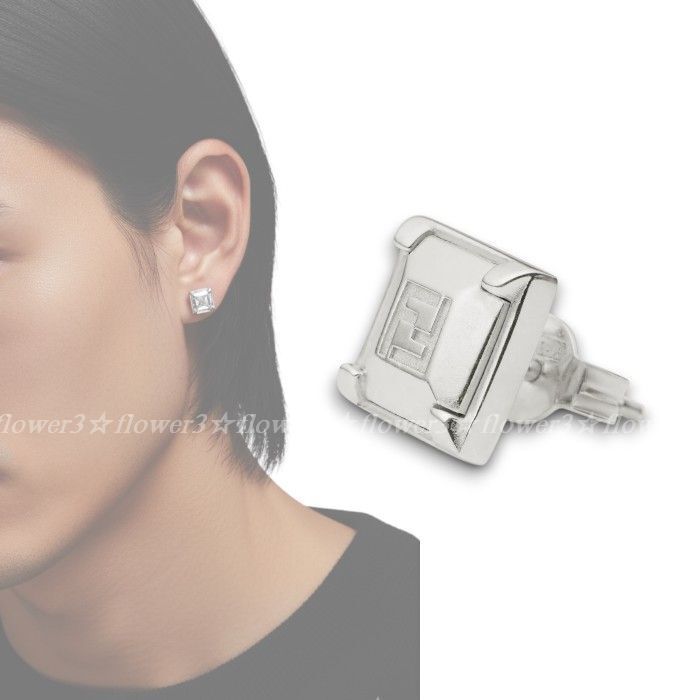 送料関税込み フェンディ Fendi 925 ピアス 片耳用 (FENDI/ピアス