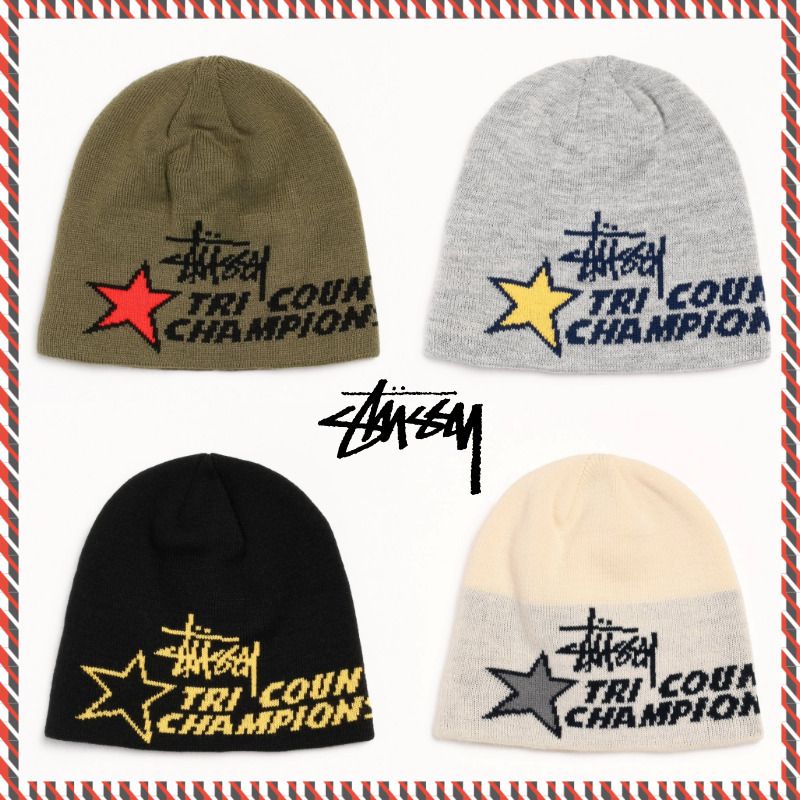 STUSSY】25fw SKULLCAP TRI COUNTY ビーニー (STUSSY/ニットキャップ