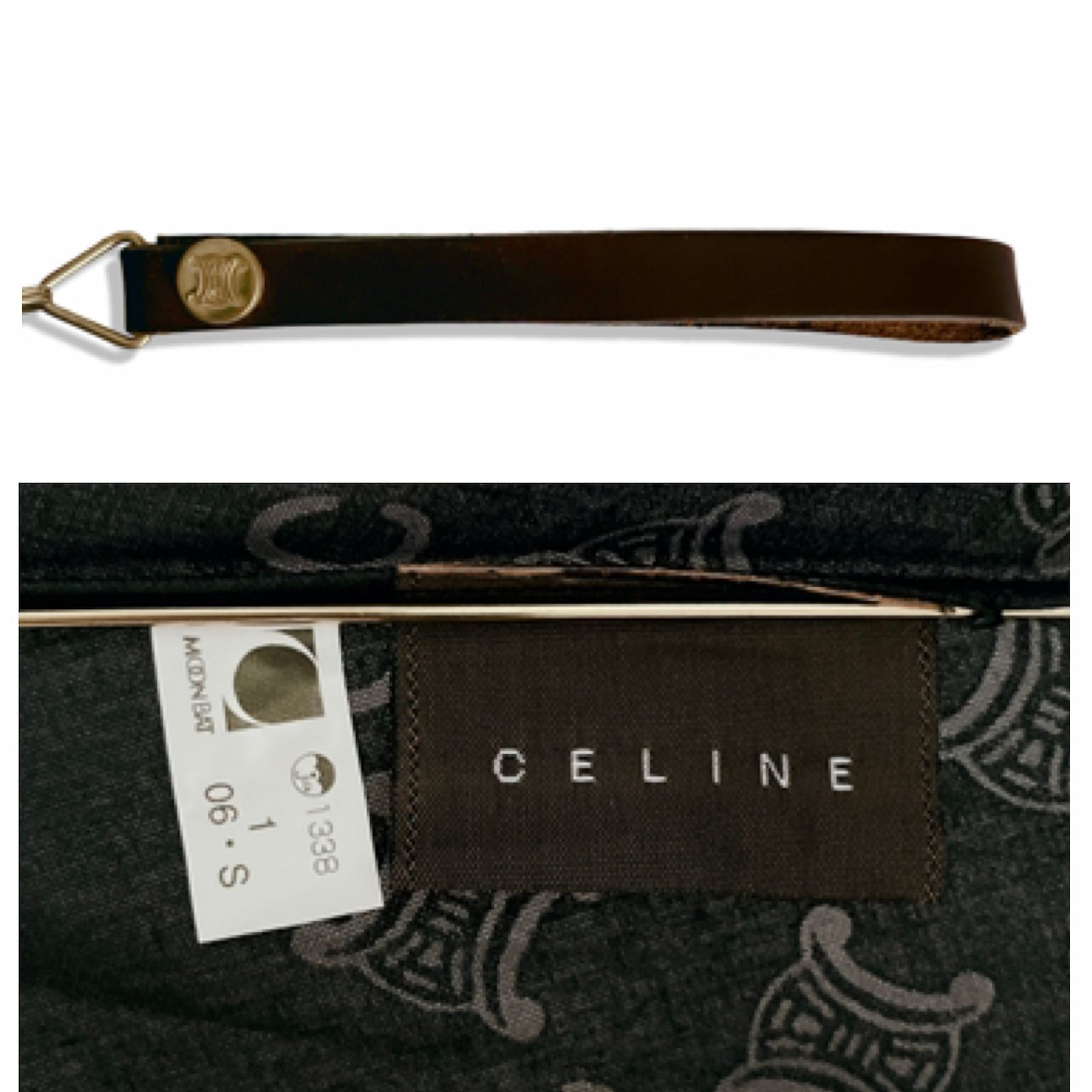 CELINE セリーヌ トリオンフ柄 折りたたみ 傘 日傘 ブラック (CELINE