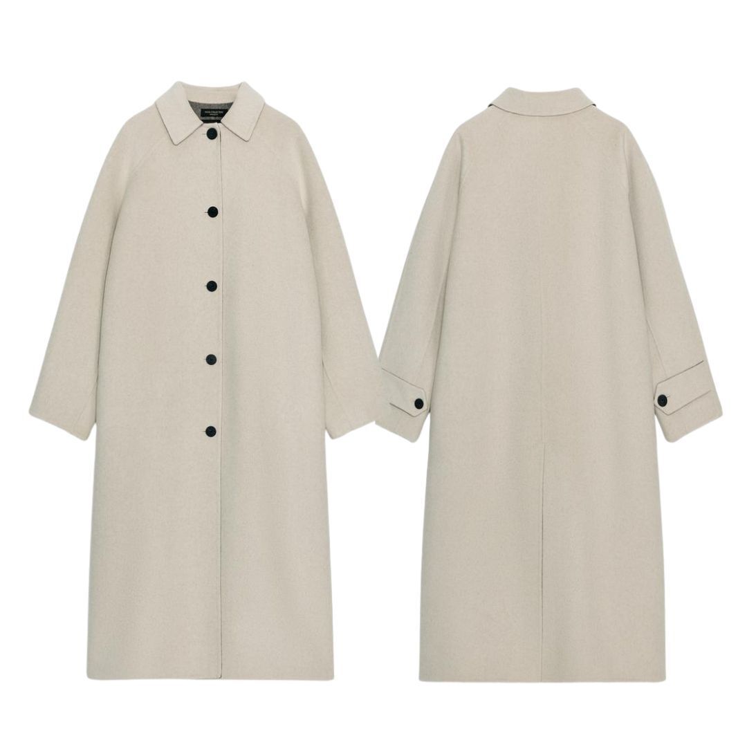 ZARA】ZW COLLECTION LIMITED EDITION ウール混ロングコート (ZARA