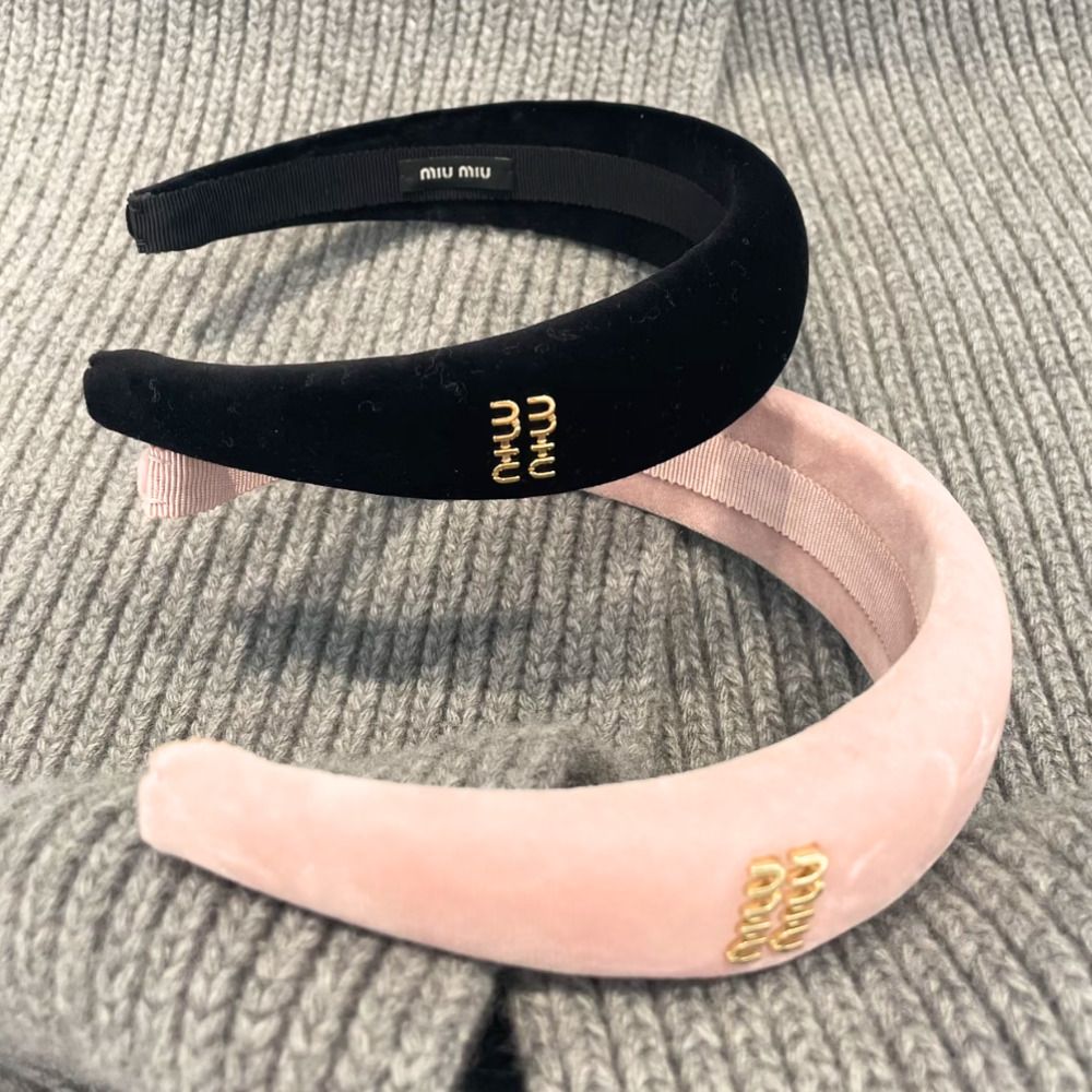 クリスタル輝き、髪を飾る華【MiuMiu】ベルベット カチューシャ