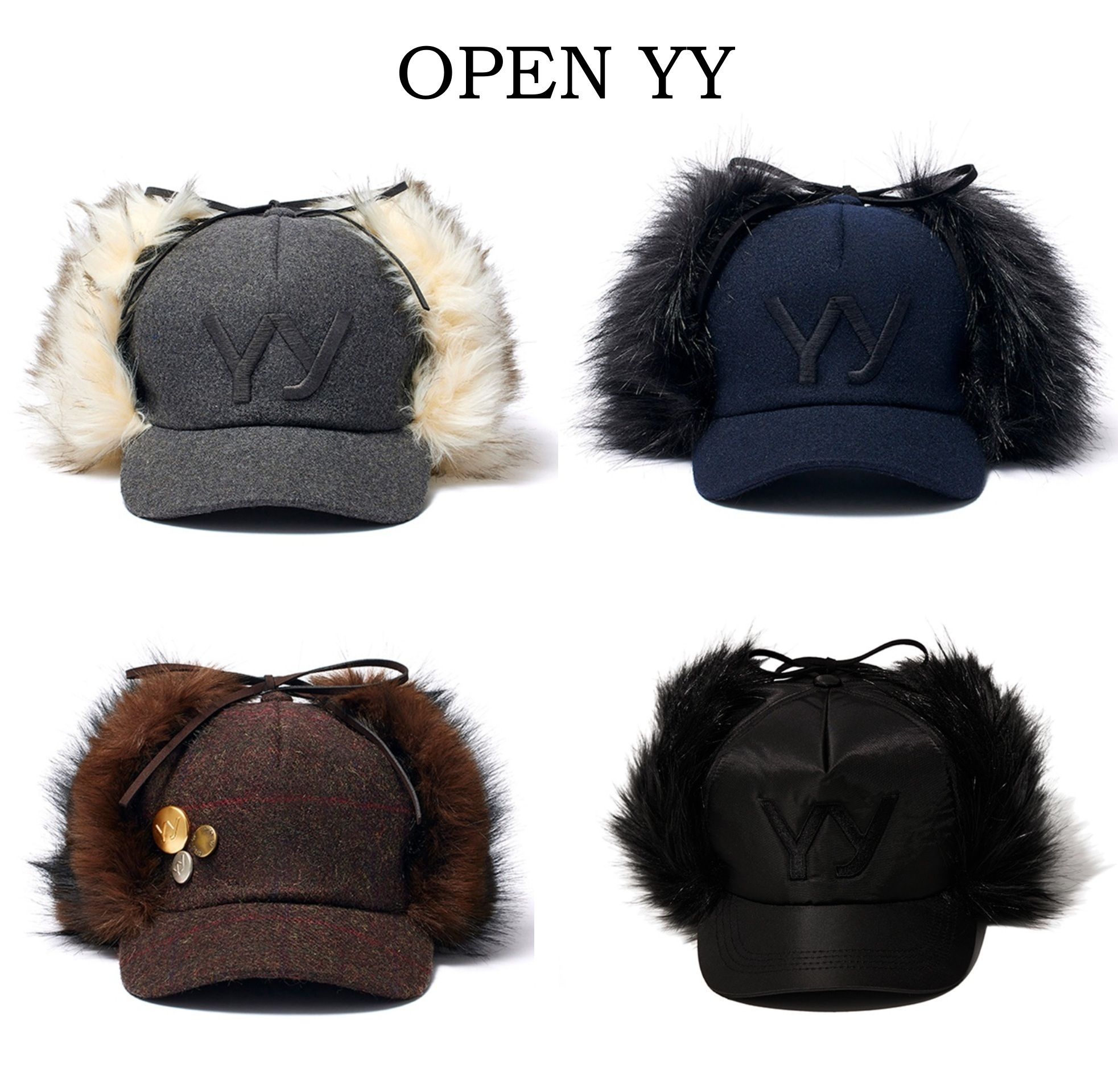 OPEN YY】FAUX FUR EARFLAP CAP (OPEN YY_TheOpen Product/キャップ