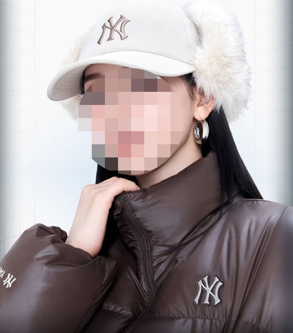 MLB】KARINA Pick☆ヴィンテージファーイヤーフラップキャップ (MLB