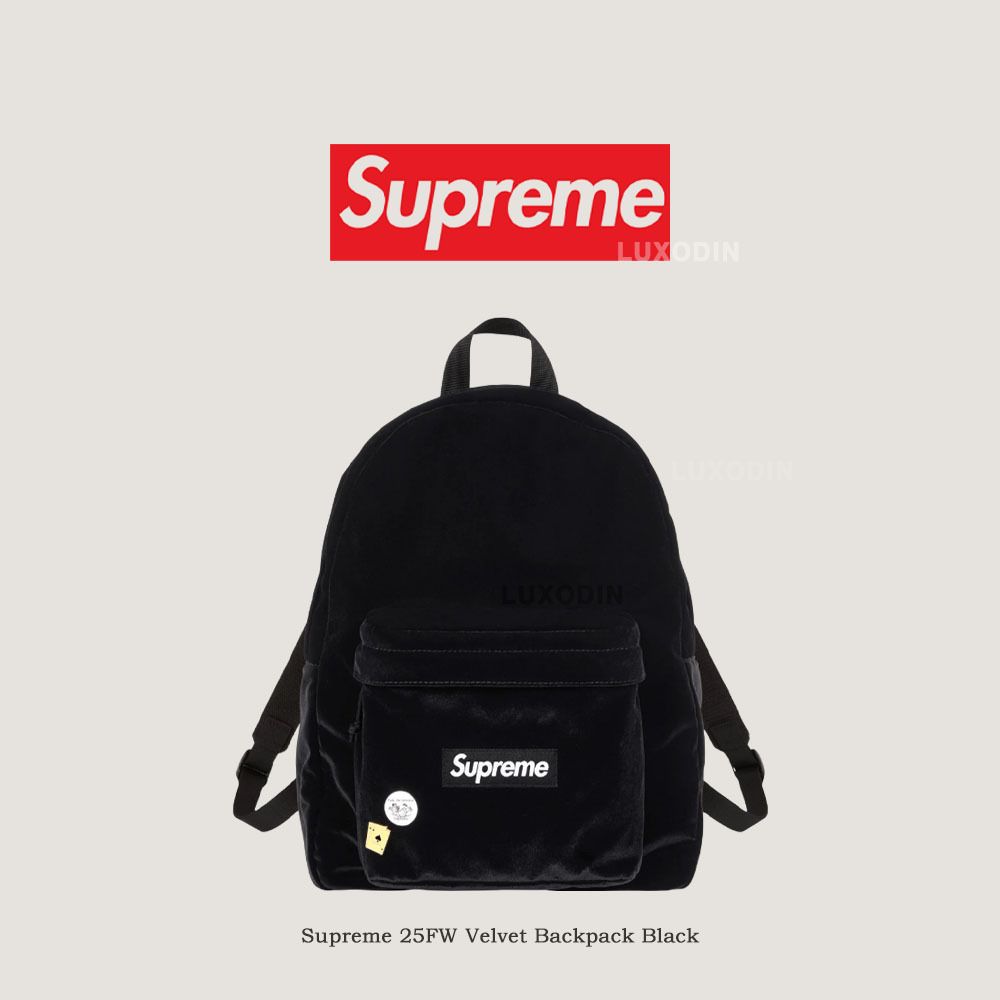 Supreme】 25FW Velvet Backpack Black ☆正規品 (Supreme/バック