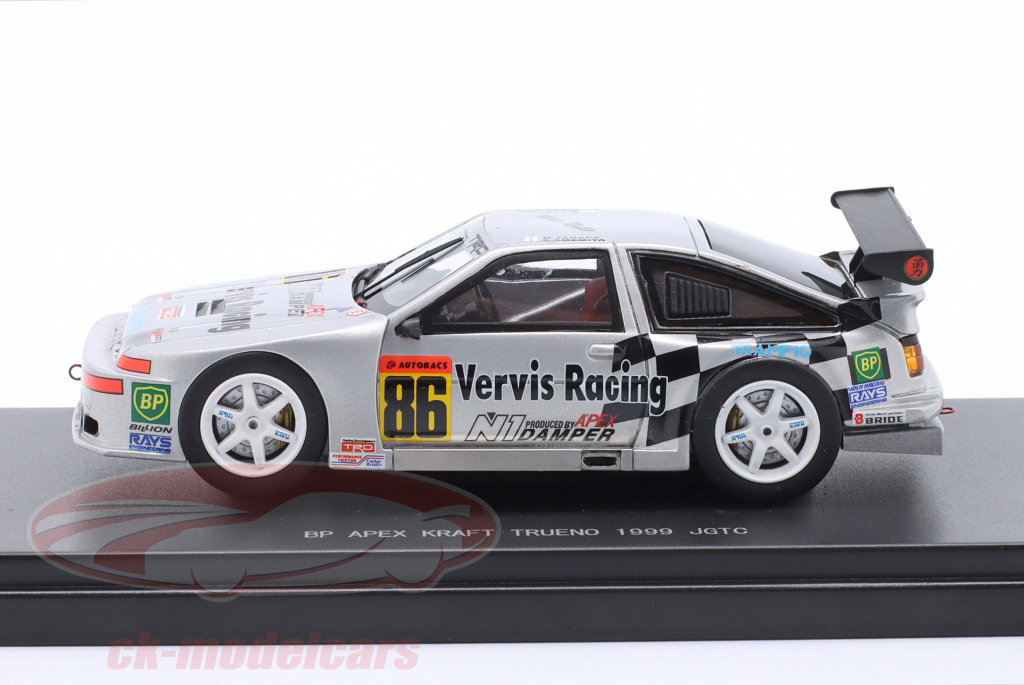 Ebbro 1:43 Toyota Corolla Sprinter Trueno (AE86) #86 JGTC 1999