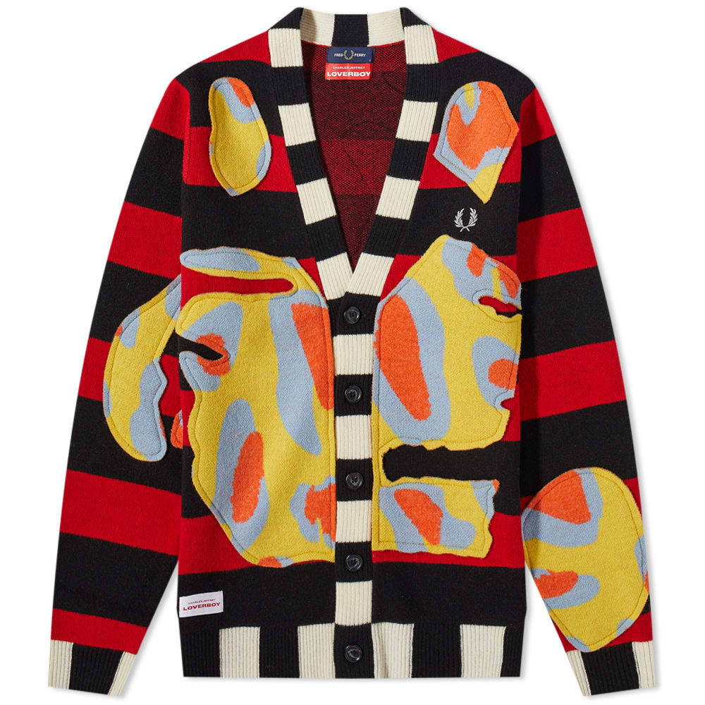 Fred Perry x Charles Jeffrey Loverboy Stripe Cardigan Fred Perry
