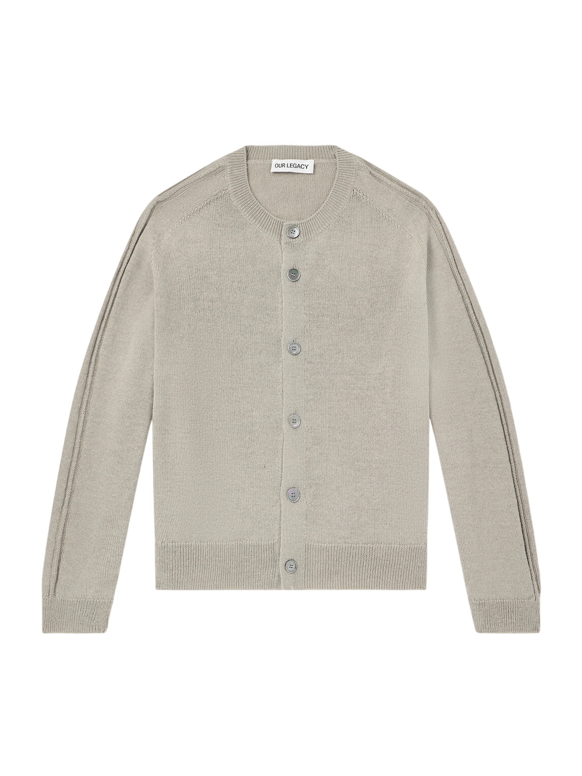 Our Legacy Men's Cardigan in Mole Grey Mohair Our Legacy