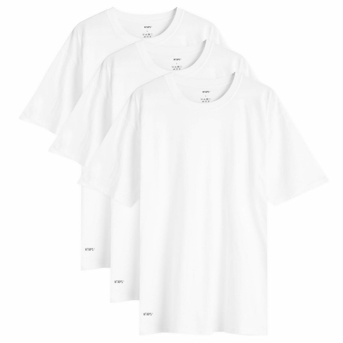 WTAPS Men's Identity Long Sleeve T-Shirt in White WTAPS