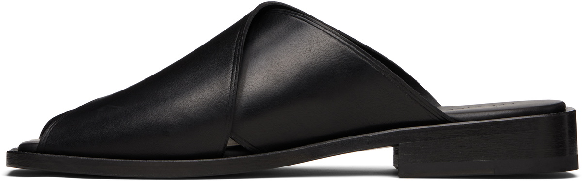 LEMAIRE Black Cross Flat Sandals Lemaire