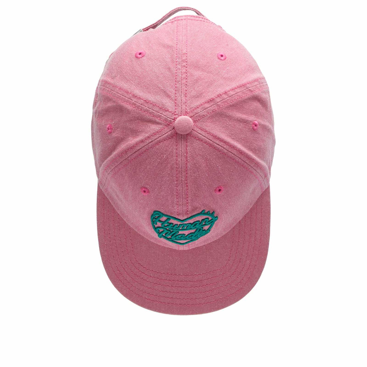 Human Made Men's 6 Panel Garment Dyed Cap in Pink Human Made