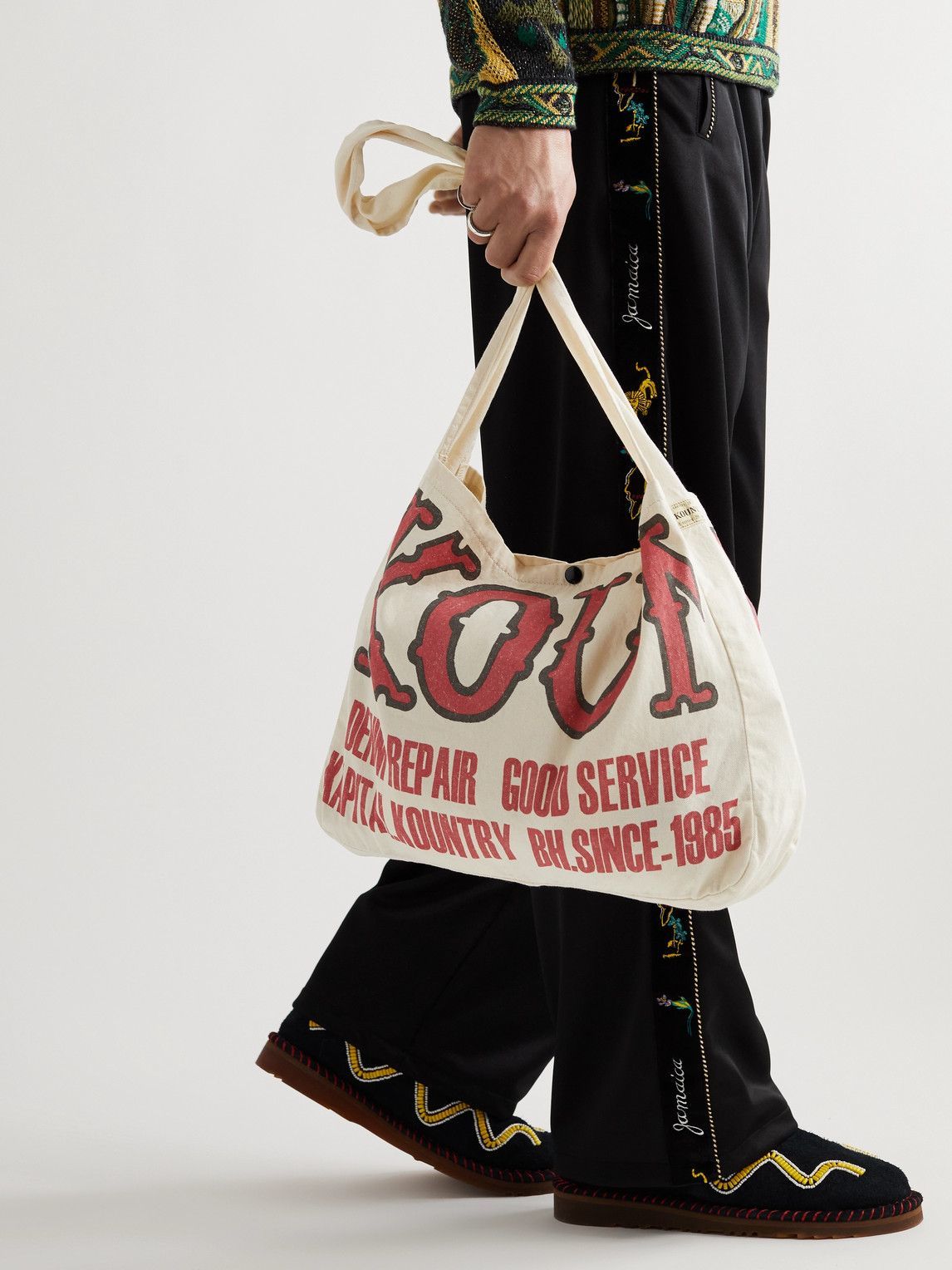 KAPITAL - Printed Cotton-Twill Messenger Bag KAPITAL