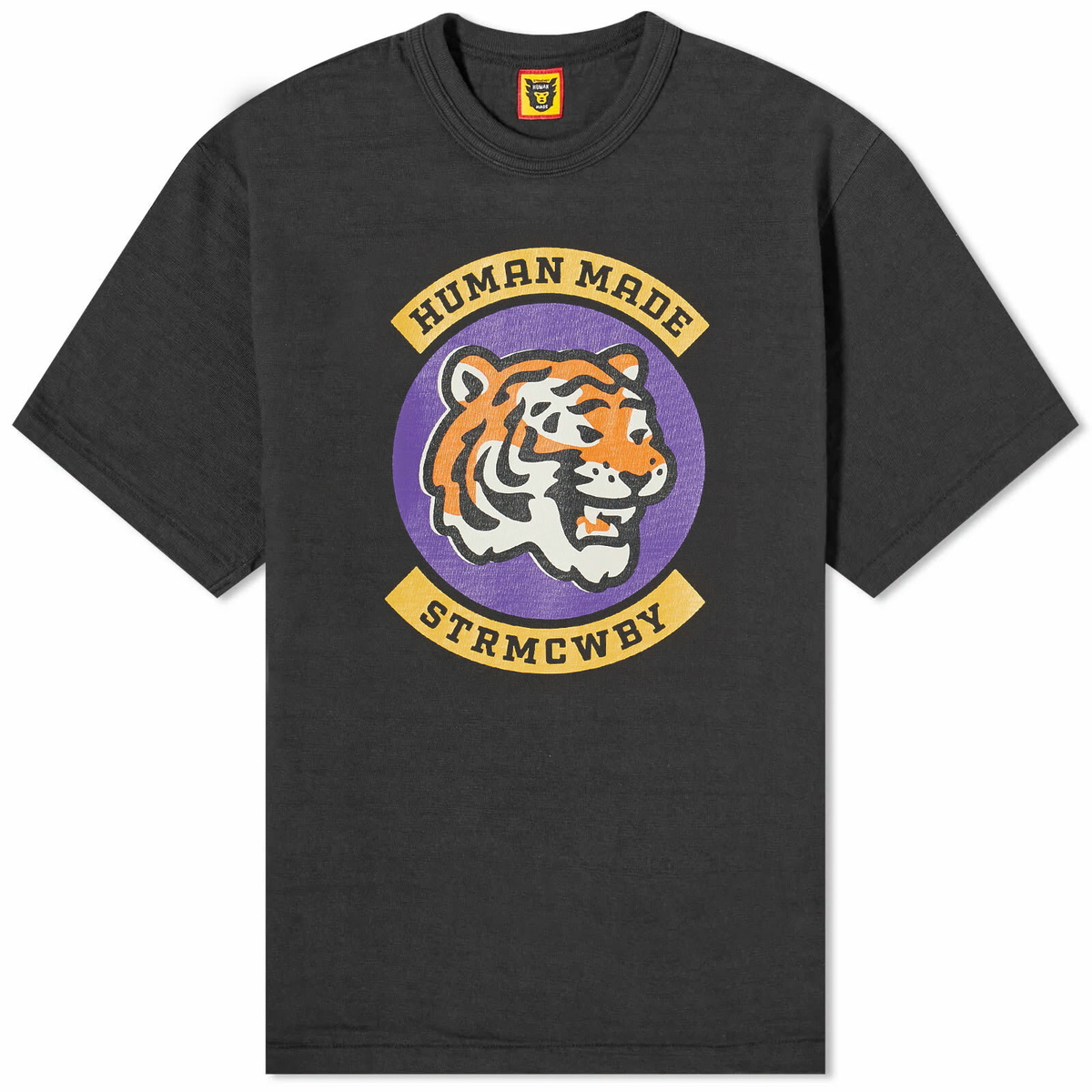 Human Made Men's Tiger Crest T-Shirt in Black Human Made