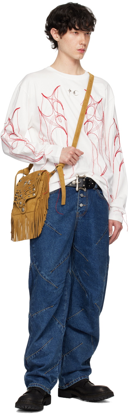 Thug Club Beige Castle Cowboy Messenger Bag Thug Club