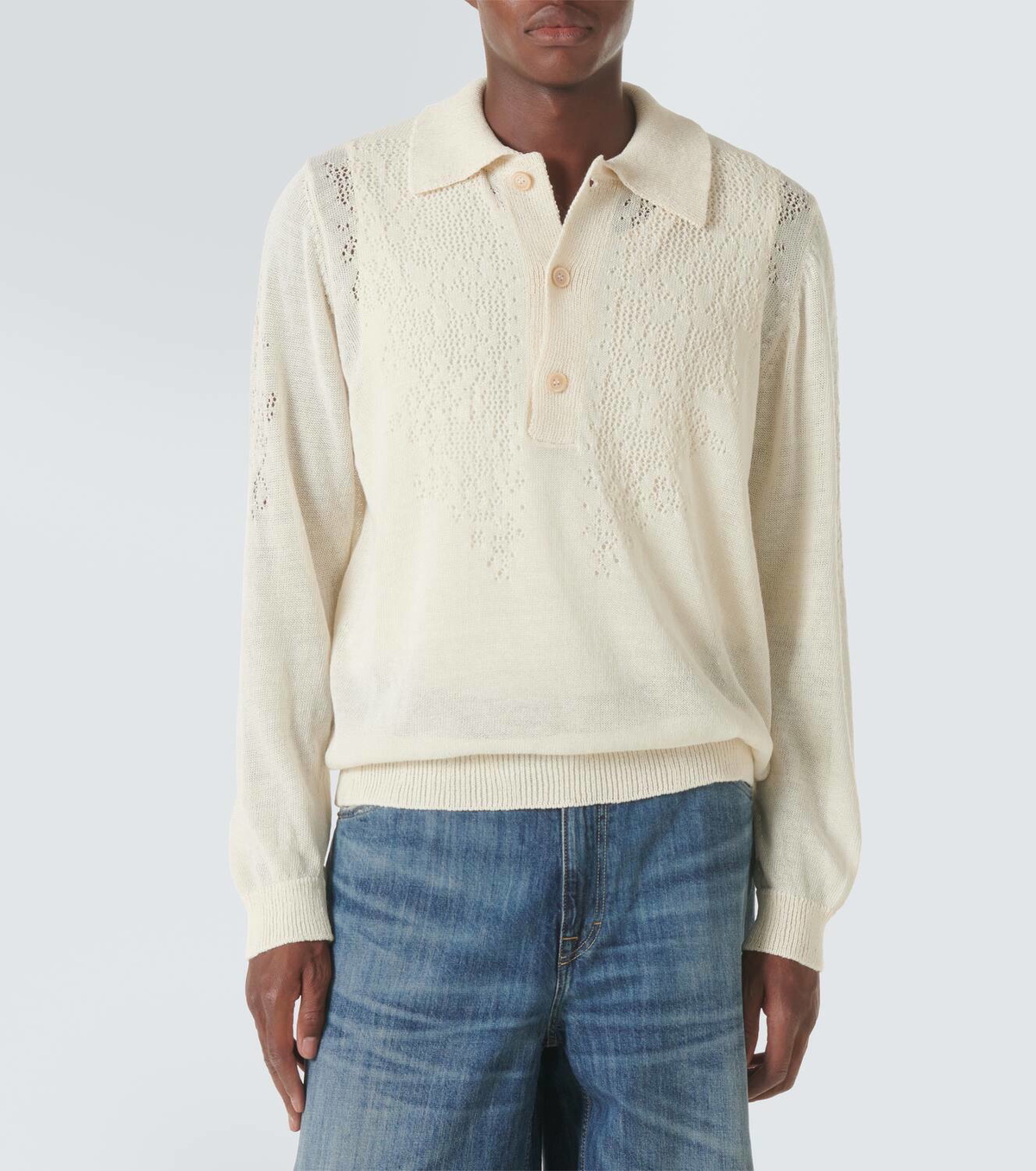 Our Legacy Big Piquet wool-blend polo sweater Our Legacy